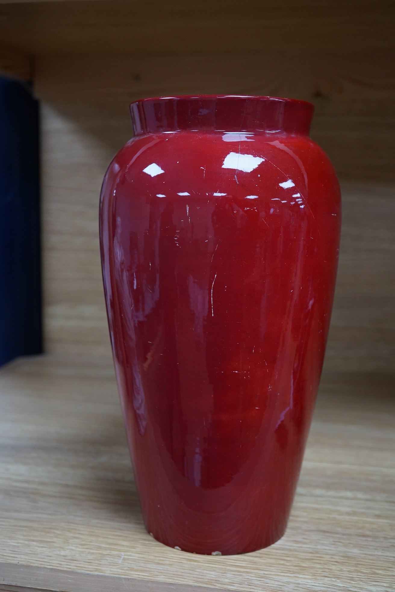 A Zsolnay flambe vase, 25cm high. Condition - poor to fair